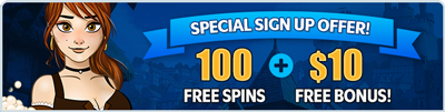 Join Today and Get $10 Free Casino Bonus + 100 Free Spins